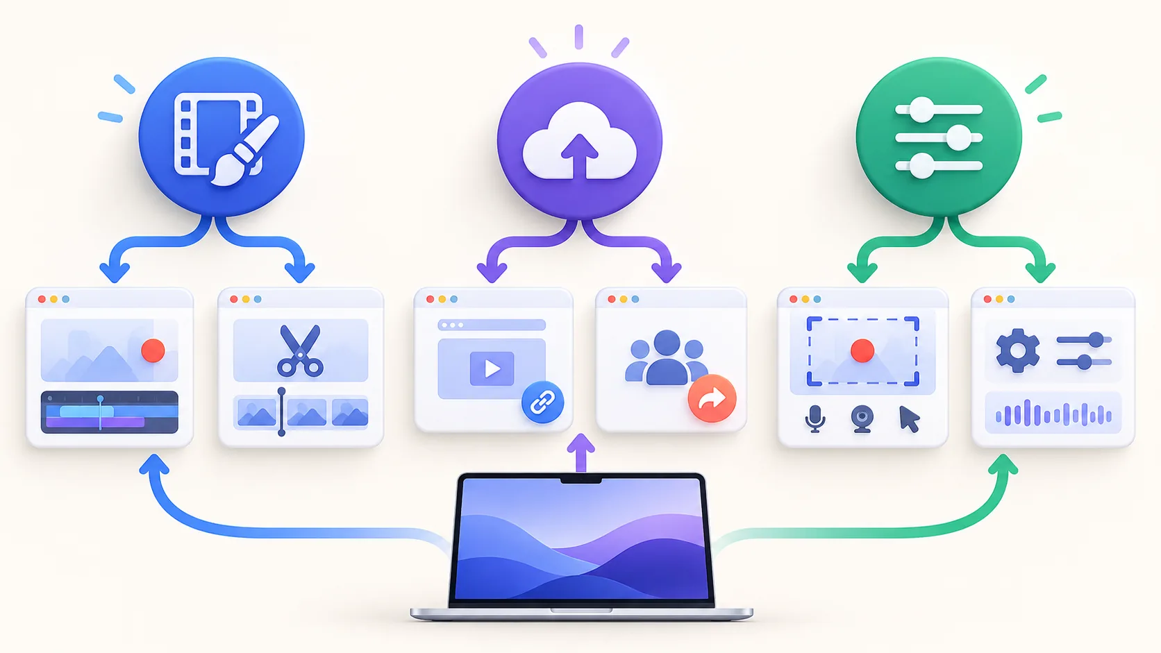 A visual comparison of seven Mac screen recording workflows