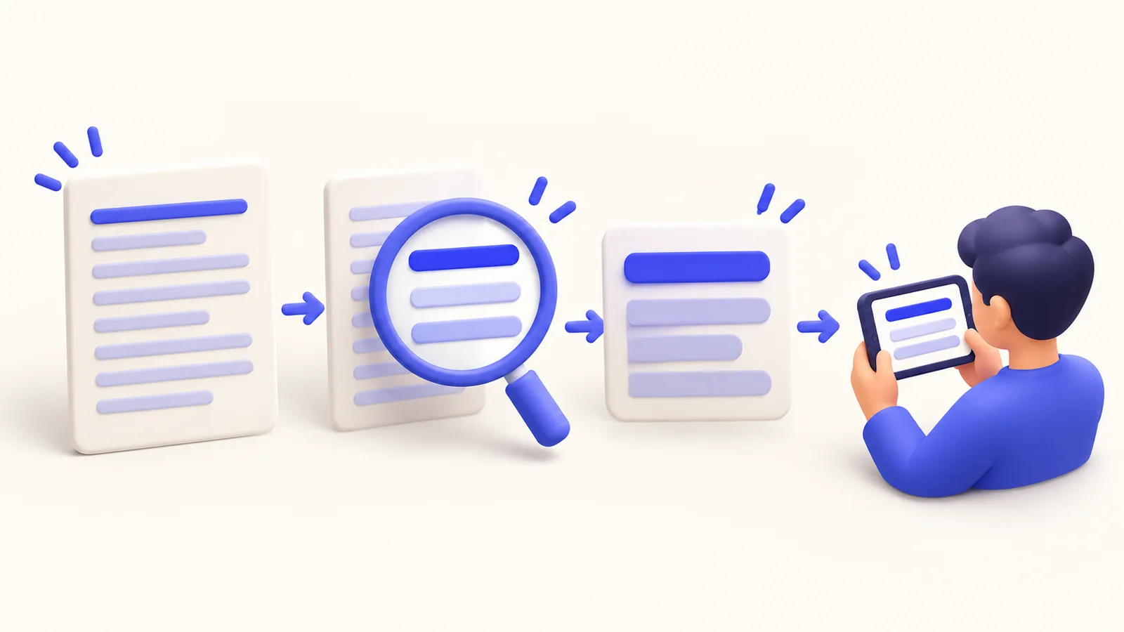 Source text, focused framing, a zoom cue, and small-screen playback form a readability check